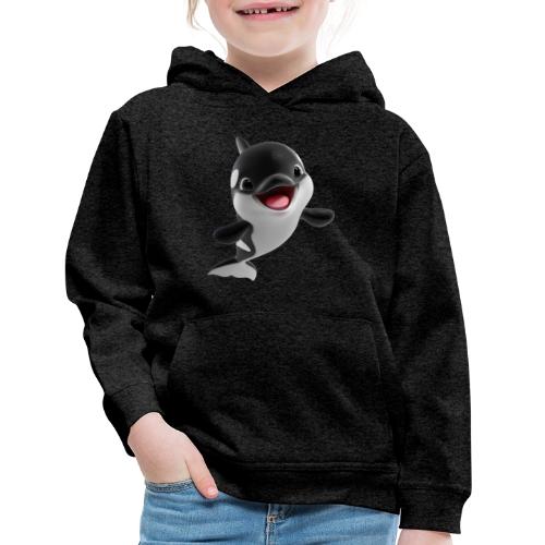 Smiling Cartoon Baby Orca - Kids‘ Premium Hoodie