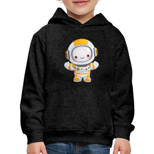 Cute Cartoon Baby Astronaut in White and Yellow - Kids‘ Premium Hoodie