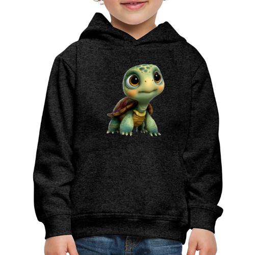 Adorable Cartoon Baby Turtle with Big Eyes - Kids‘ Premium Hoodie