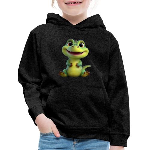 Playful Cartoon Baby Alligator - Kids‘ Premium Hoodie