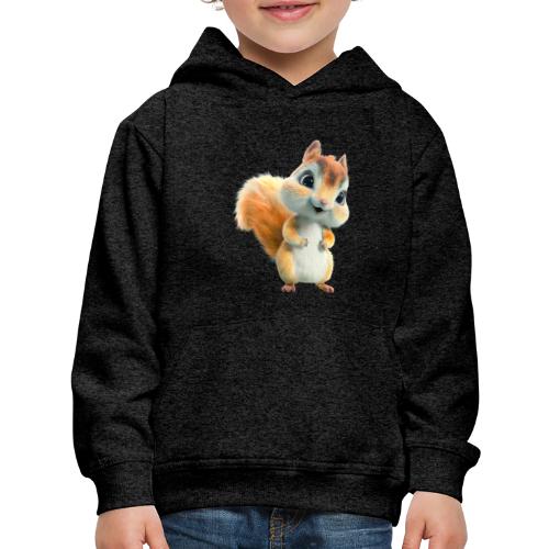 Adorable Cartoon Baby Squirrel Smiling - Kids‘ Premium Hoodie