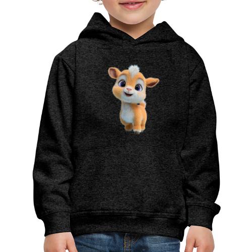 Cute Cartoon Baby Goat with Big Eyes - Kids‘ Premium Hoodie