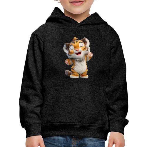 Energetic Baby Tiger Standing with Joy - Kids‘ Premium Hoodie