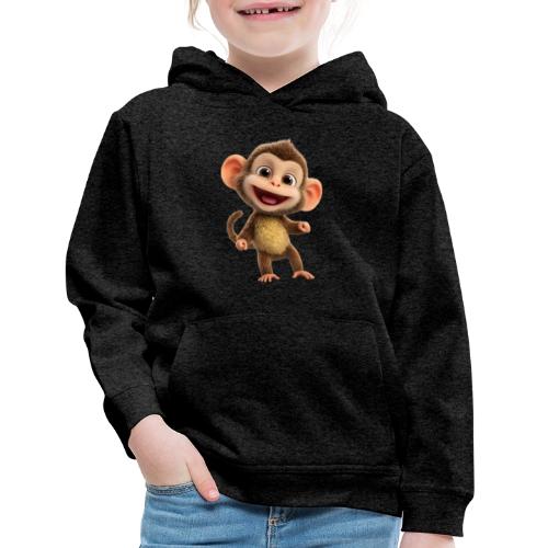 Happy Baby Monkey Standing - Kids‘ Premium Hoodie