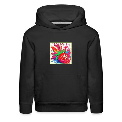 Splatter Strawberry Splash - Kids‘ Premium Hoodie