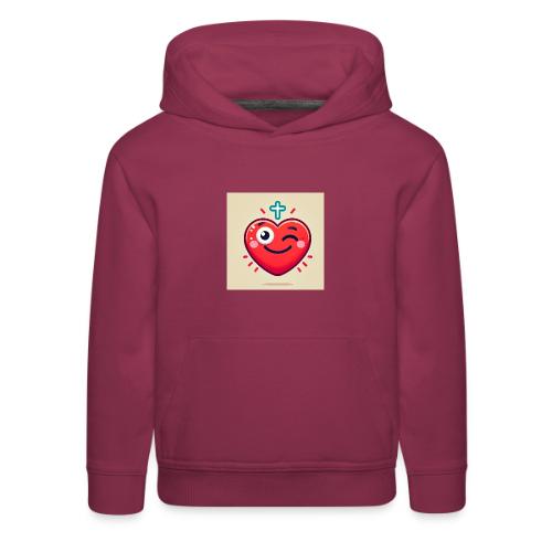 DALLE 2025 09 13 15 56 10 A winking heart sh - Kids‘ Premium Hoodie
