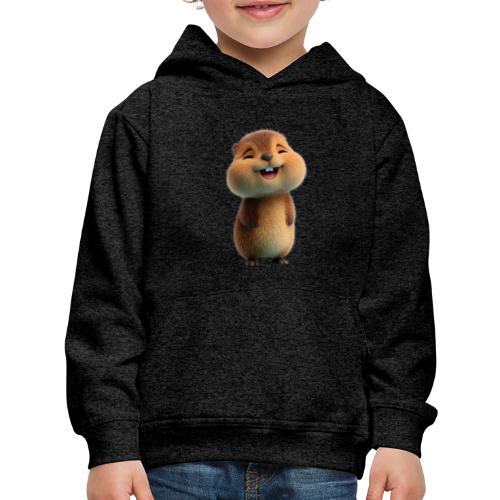 Joyful Cartoon Baby Beaver - Kids‘ Premium Hoodie