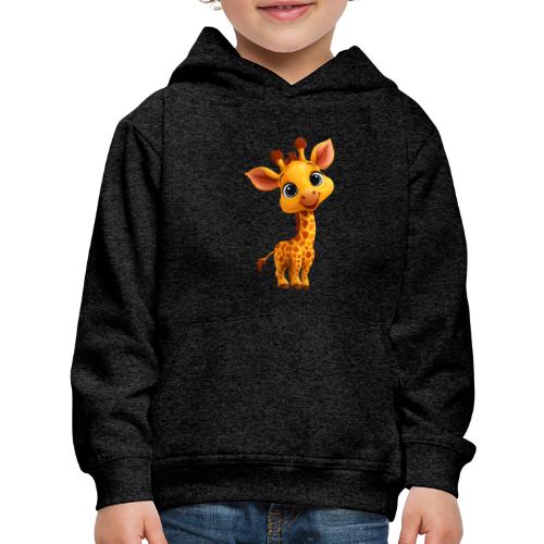 Adorable Cartoon Baby Giraffe with Big Eyes - Kids‘ Premium Hoodie