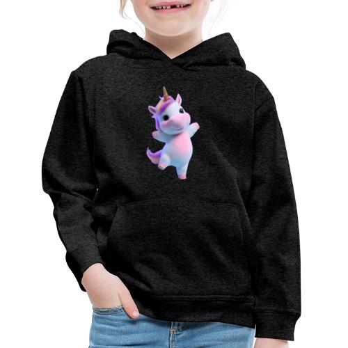 Cute Cartoon Unicorn Dancing Joyfully - Kids‘ Premium Hoodie