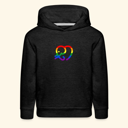 Rainbow Pride Flag Tab for a Cause Logo - Kids‘ Premium Hoodie
