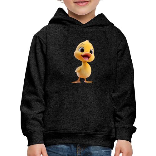 Bright Yellow Baby Duck Smiling - Kids‘ Premium Hoodie