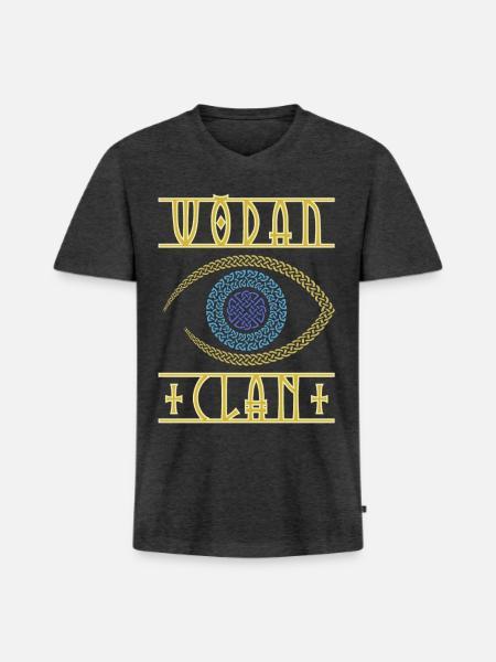 Odin Eye - Men's Premium Organic V-Neck T-Shirt - heather anthracite