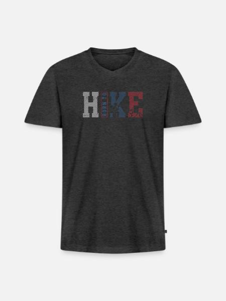 Tokyo Bold Rope Text Distressed - Men's Premium Organic V-Neck T-Shirt - heather anthracite