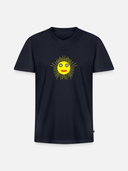 Sunrise Serenity - Men's Premium Organic V-Neck T-Shirt - navy