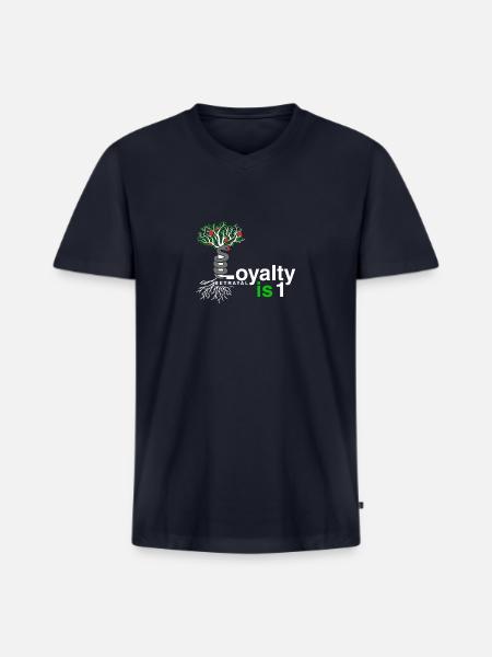 Loyalty Is 1 - Men's Premium Organic V-Neck T-Shirt - navy