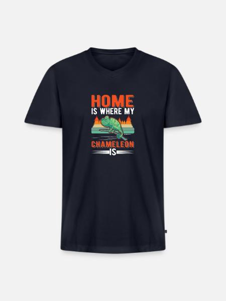 Chameleon Home - Men's Premium Organic V-Neck T-Shirt - navy