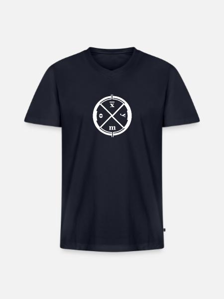 CLAN OF XYMOX - Men's Premium Organic V-Neck T-Shirt - navy