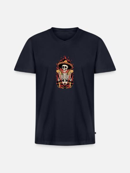 tacos - mexican food - Men's Premium Organic V-Neck T-Shirt - navy