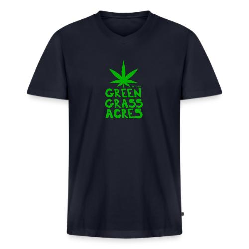 GreenGrassAcres Logo - Men's Premium Organic V-Neck T-Shirt