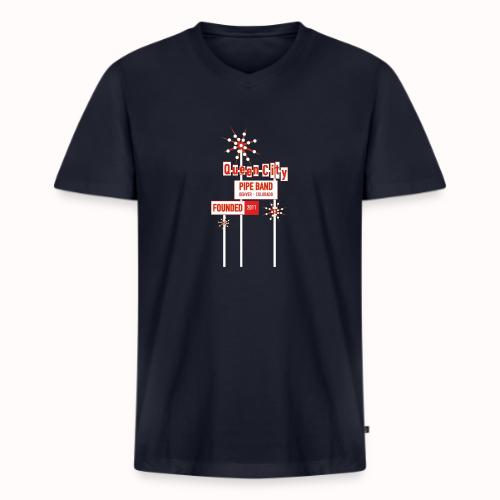Queen City Fun Center - Men's Premium Organic V-Neck T-Shirt