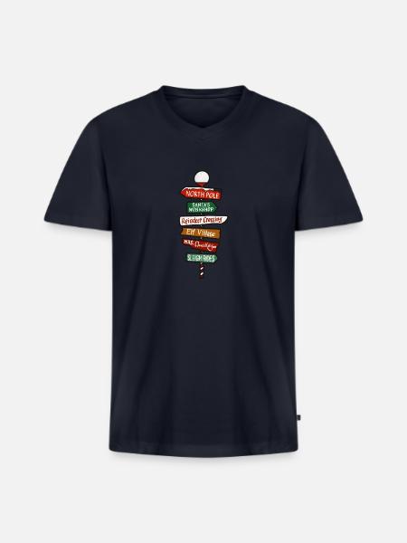 Signs of Imagination Collection. - Men's Premium Organic V-Neck T-Shirt - navy