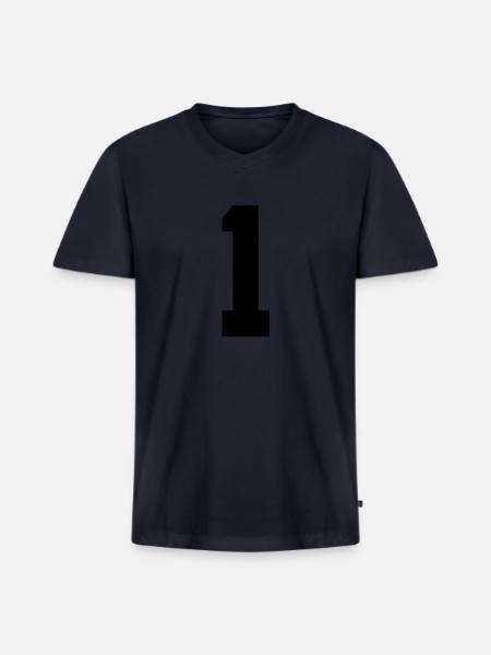 1 - Men's Premium Organic V-Neck T-Shirt - navy