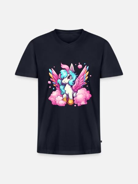 Pegasus - Men's Premium Organic V-Neck T-Shirt - navy