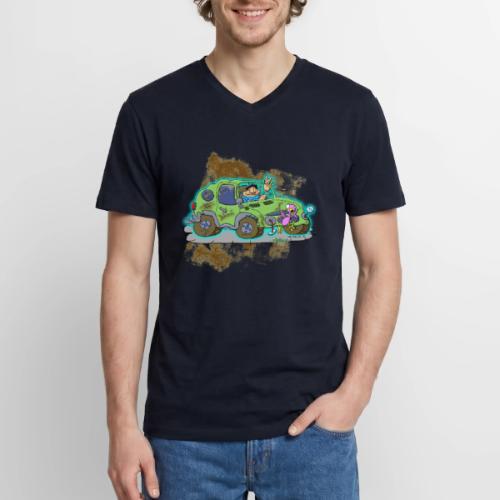 Ongher's UFO Crashed Car - Men's Premium Organic V-Neck T-Shirt
