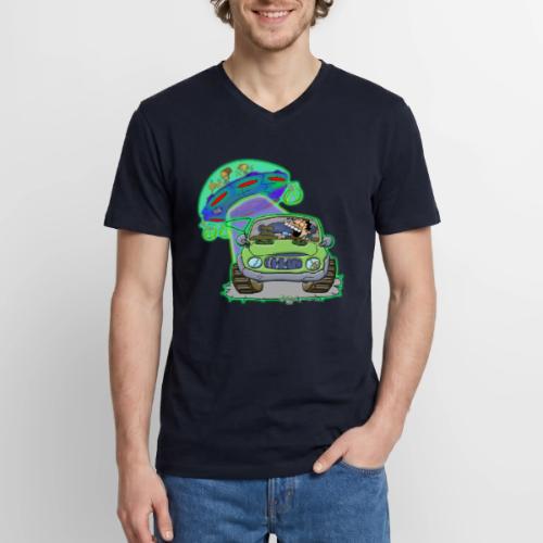 GrisDismation Ongher's UFO Alien Abduction - Men's Premium Organic V-Neck T-Shirt