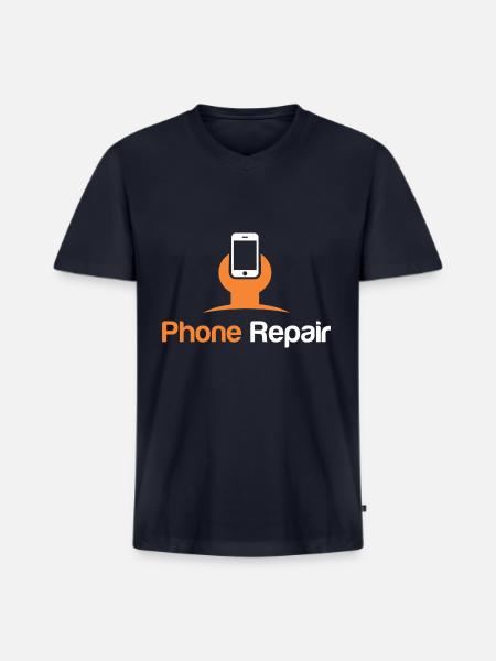 Phone Repair - Men's Premium Organic V-Neck T-Shirt - navy