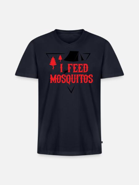 I FEED MOSQUITOS nostalgia - Men's Premium Organic V-Neck T-Shirt - navy