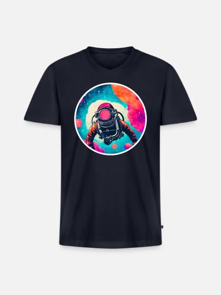 Scuba Steve - Men's Premium Organic V-Neck T-Shirt - navy