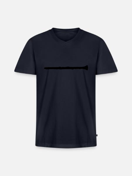 clarinet - Men's Premium Organic V-Neck T-Shirt - navy