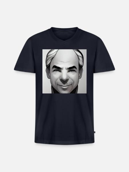 Larry Page comics - Men's Premium Organic V-Neck T-Shirt - navy