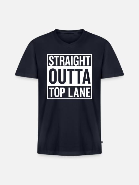 Straight Outta Top Lane - Men's Premium Organic V-Neck T-Shirt - navy