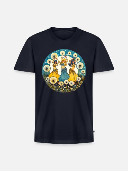 Belly Dancers - Men's Premium Organic V-Neck T-Shirt - navy