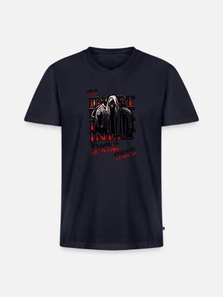 The Smoking Areas. - Men's Premium Organic V-Neck T-Shirt - navy