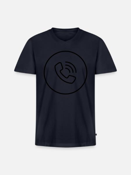 phone call - Men's Premium Organic V-Neck T-Shirt - navy