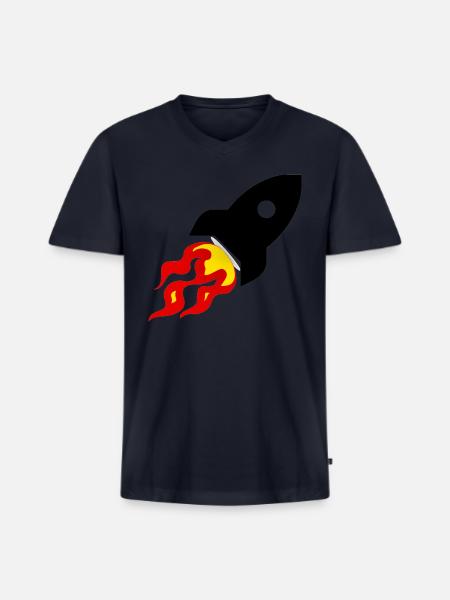FUSE - Men's Premium Organic V-Neck T-Shirt - navy