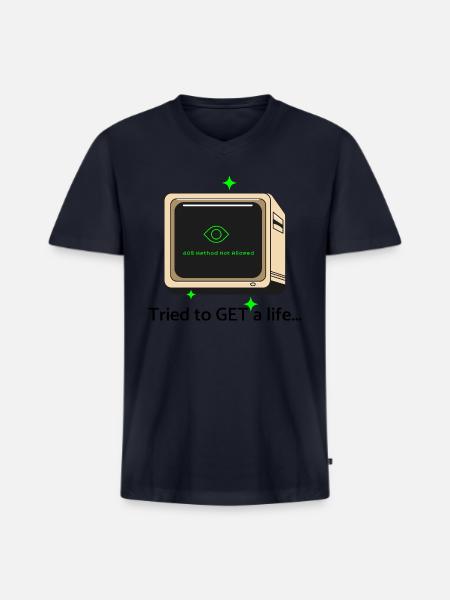 405 - Men's Premium Organic V-Neck T-Shirt - navy