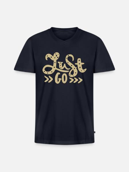 just Go - Men's Premium Organic V-Neck T-Shirt - navy