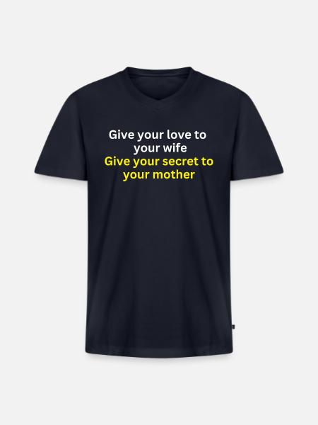 Love and Loyalty T-shirt - Men's Premium Organic V-Neck T-Shirt - navy