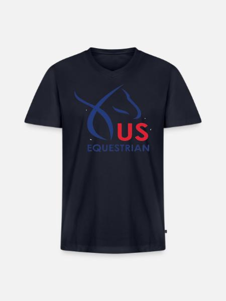 equestrian - Men's Premium Organic V-Neck T-Shirt - navy