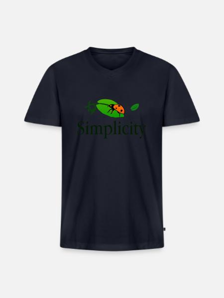 Simplicity - Men's Premium Organic V-Neck T-Shirt - navy