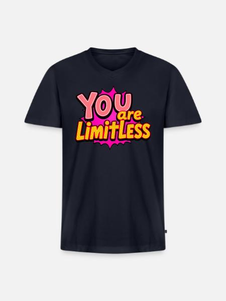 You Are Limitless - Men's Premium Organic V-Neck T-Shirt - navy