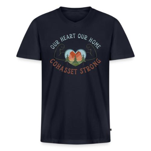 Our Heart, Our Home - Cohasset Strong - Men's Premium Organic V-Neck T-Shirt