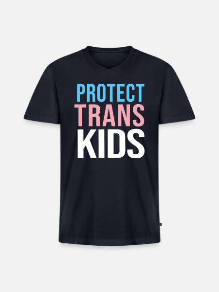 protect trans youth - Men's Premium Organic V-Neck T-Shirt - navy