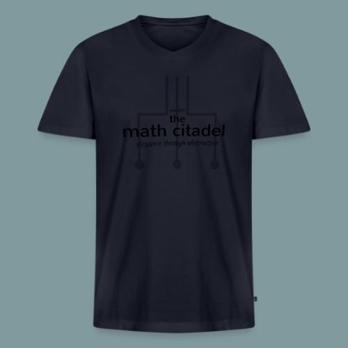 Abstract Math Citadel - Men's Premium Organic V-Neck T-Shirt