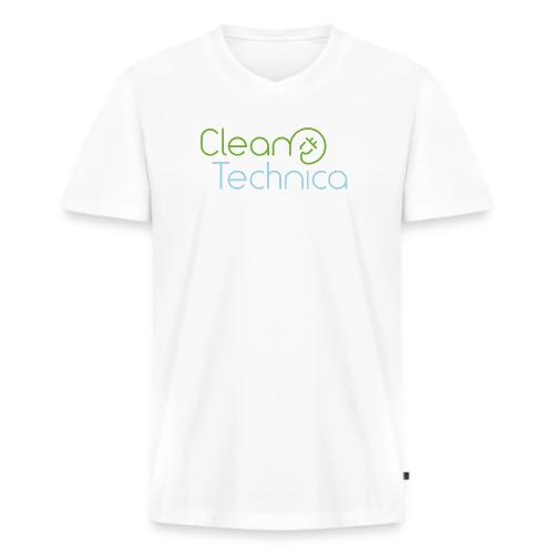 CleanTechnica Logo 2 - Men's Premium Organic V-Neck T-Shirt