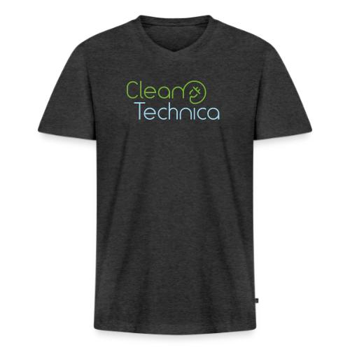 CleanTechnica Logo 2 - Men's Premium Organic V-Neck T-Shirt